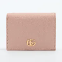 グッチ GGマーモント 456126 レザー 財布 ピンク ＡＢランク