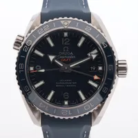 オメガ シーマスター GMT 232.92.44.22.03.001 SS×ラバー AT 青文字盤 ＡＢランク