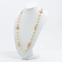 シャネル ココマーク GP×フェイクパール ロングネックレス 93P