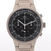 IWC GST  クロノ IW372701 TI QZ 黒文字盤 ＡＢランク