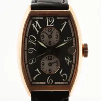 フランクミュラー マスターバンカー 5850MB 750×革 AT 黒文字盤