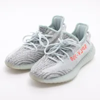 アディダス YEEZY BOOST 350 V2 ニット スニーカー 26.5cm ブルー ＡＢランク