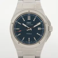 IWC インヂュニア ローレウス スポーツ フォー グッド IW323909 SS AT 青文字盤 Ａランク