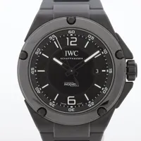 IWC インヂュニア AMGブラックシリーズ IW322503 CE×ラバー AT 黒文字盤 Ａランク