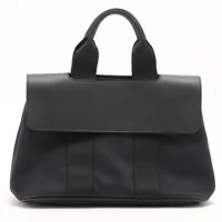 エルメス ヴァルパライソPM トワルシェブロン ブラック シルバー金具