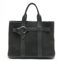 エルメス プティットサンチュールPM トワルアッシュ×レザー ブラック シルバー金具