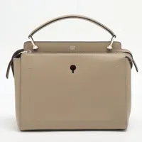 フェンディ ドットコム レザー 2WAYハンドバッグ ベージュ ＡＢランク