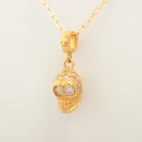 ローリーロドキン スカル 18K ネックレス ＡＢランク