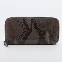 カミーユフォルネ リザード ラウンドジップウォレット ブラック AB