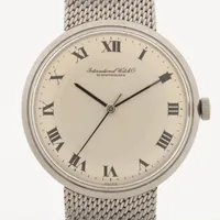 IWC SS 手巻き シルバー文字盤 Ｂランク