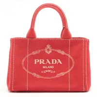 PRADA トートバッグ【ランク：AB】 プラダ カナパ ラフィア トートバッグ ブラック ABランクの