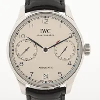 IWC ポルトギーゼ IW500712 SS×革 AT アイスブルー文字盤 Ａランク