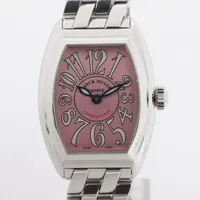 フランクミュラー コンキスタドール 8005LQZ SS QZ ピンク文字盤