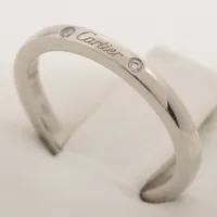 カルティエ バレリーナカーブウェディング 3P ダイヤ リング Pt950 49