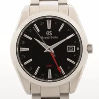 グランドセイコー GMT SBGN013 SS QZ 黒文字盤 Ａランク