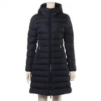 モンクレール TALEV ナイロン×レザー ダウンコート 19年 00 ネイビー