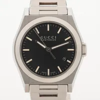 GUCCI グッチ パンテオン 腕時計 クォーツ SS×黒文字盤 115.5 GUCCI（グッチ） 時計 メンズ 腕時計 ブランド パンテオン クロノ
