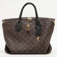 LOUIS VUITTON ルイ ヴィトン モノグラム フラワー ジップド トートMM トートバッグ 2WAY ショルダーバッグ ノワール 黒 ブラック M44347 ルイヴィトンフラワージップトートMM 14145 ブラウン レディース