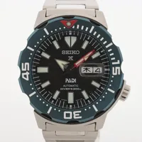 セイコー プロスペックス 5M62-0BL0 SS QZ 黒文字盤 ABランクの買取