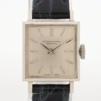 IWC PT×社外革 手巻き シルバー文字盤