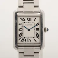 カルティエ タンクソロ W5200013 SS QZ シルバー文字盤 Ｂランク