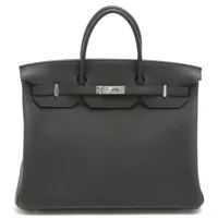 エルメス バーキン40 トゴ ブラック シルバー金具 Ｓランク