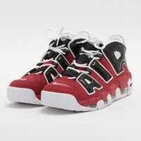 ナイキ AIR MORE UPTEMPO ’96 スエード ハイカットスニーカー 26cm レッド Ａランク