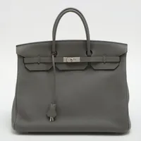 エルメス バーキン40 トゴ グリメイヤー シルバー金具 Ａランク