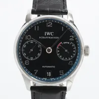 IWC ポルトギーゼ IW500109 SS×革 AT 黒文字盤 ＡＢランク