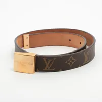 三076/ ヴィトン サンチュール キャレ ベルト 中古・古着通販】LOUIS VUITTON (ルイ ヴィトン) モノグラム サン