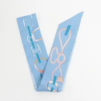 エルメス ツイリー シルク スカーフ ブルー
