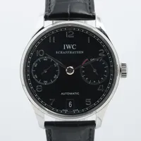 IWC ポルトギーゼ IW500109 SS×革 AT 黒文字盤 ＡＢランク