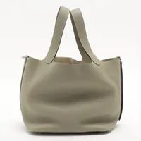 エルメス ピコタンロック22 MM トリヨンクレマンス セージ シルバー金具