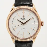ロレックス チェリーニ 50505 PG×社外革 AT 白文字盤