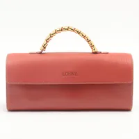 人気✨ロエベ ベラスケス バニティ レザー ハンドバッグ 赤 LOEWE ロエベ ハンドバッグ ベラスケス レザー レッド バニティ
