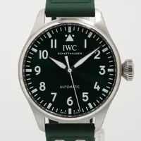 IWC ビッグ パイロット ウォッチ 43 IW329306 SS×ラバー AT グリーン文字盤 ＡＢランク