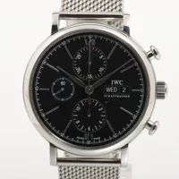 IWC ポートフィノ IW391010 SS AT 黒文字盤 Ａランク