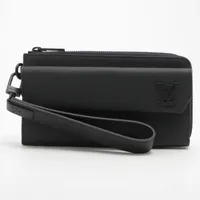 LOUIS VUITTON ルイ・ヴィトン/アエログラムジッピーウォレット/ノワール/M69831/RFI*/Aランク/09【中古】 LOUIS VUITTON - ルイヴィトン LVアエログラム ジッピーウォレット