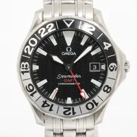 オメガ シーマスターGMT 50周年記念モデル 2234.50 SS AT 黒文字盤 Ｂランク