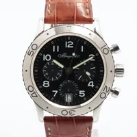 ブレゲ トランスアトランティック タイプXX 3820 SS×革 AT 黒文字盤