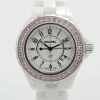 シャネル J12 H1181 SS×CE QZ 白文字盤