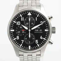 IWC パイロットウォッチ クロノグラフ IW377710 SS AT 黒文字盤 ＡＢランク