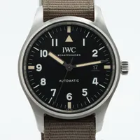 IWC パイロットウォッチ マークXVIII IW327007 SS×革×ナイロン AT 黒文字盤 ＡＢランク