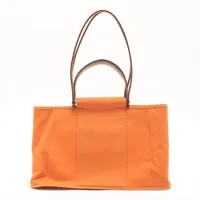 エルメス カバックエランPM トワルオフィシエ オレンジ シルバー金具
