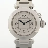 カルティエ ミスパシャ W3140007 SS QZ シルバー文字盤