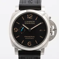 パネライ ルミノールマリーナ PAM01312 SS×ラバー AT 黒文字盤 ＡＢランク