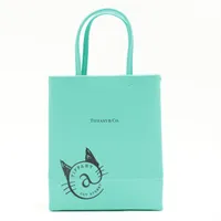 ティファニー スモール ショッピング トート レザー 2WAYハンドバッグ ティファニーブルー