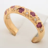 4℃ ルビー ダイヤ リング K18(YG)