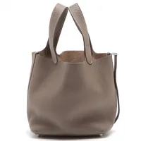 エルメス ピコタンロック18 PM トリヨンクレマンス エトゥープ シルバー金具