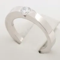 カルティエ デートウィズ ダイヤ リング 750(WG) 49 E